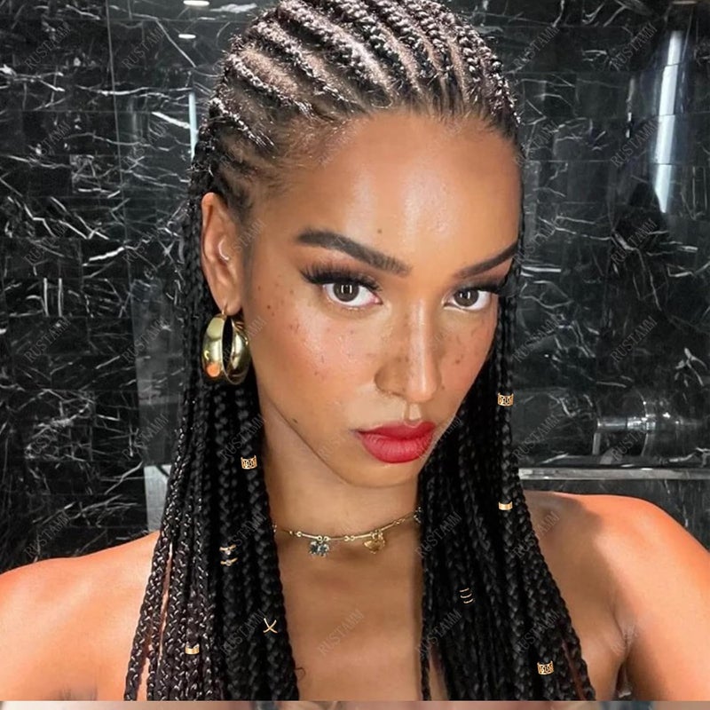 RUSTAMM 24 Pcs Gold Hair Braids Dreadlock Non-Piercing Ear Clip Beard Beads Cuffs Clip Hair Charms Party Decoration Hair Accessories - Image 5